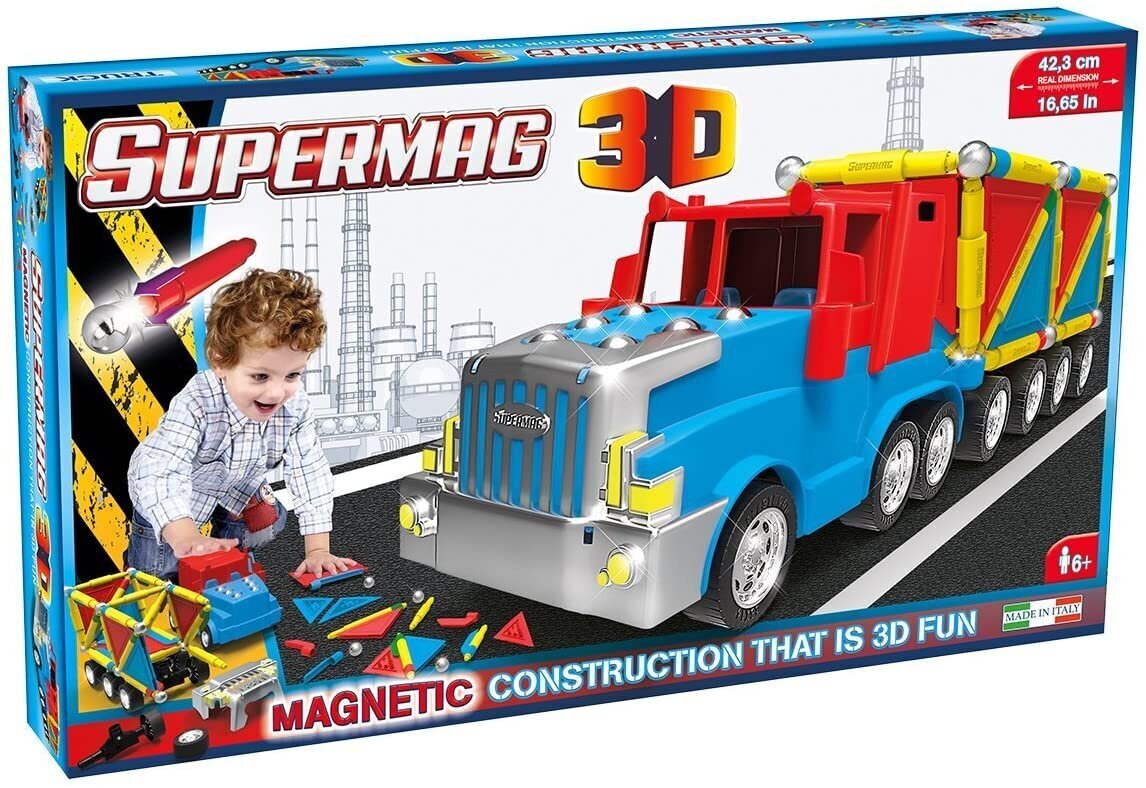 Magnetiline konstruktor Supermag 3D Veoauto 0610, 126-osaline hind ja info | Klotsid ja konstruktorid | hansapost.ee