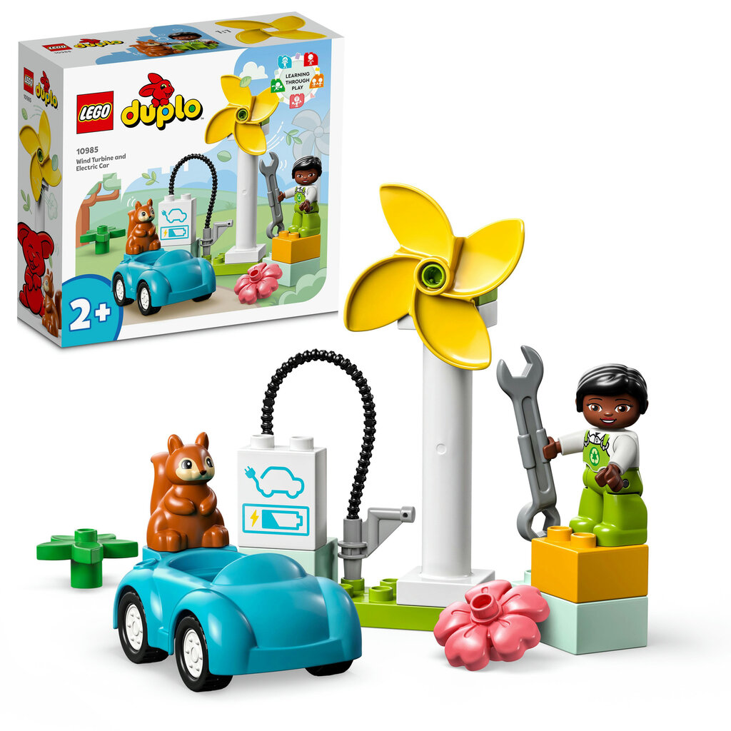 10985 LEGO® DUPLO Town Tuulegeneraator ja elektriauto hind ja info | Klotsid ja konstruktorid | hansapost.ee