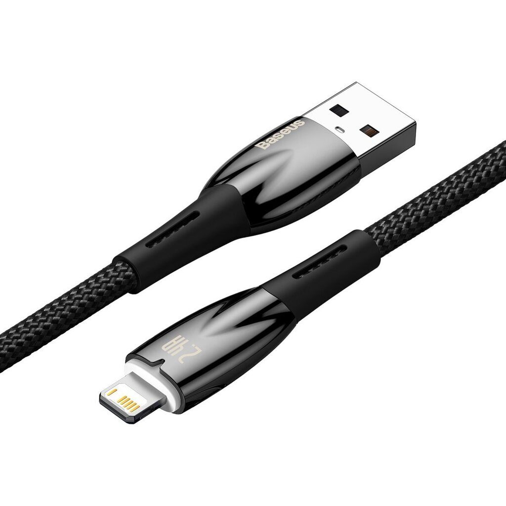 Baseus Glimmer Series USB-C - Lightning 480Mb/s 2.4A 1m black цена и информация | Mobiiltelefonide kaablid | hansapost.ee