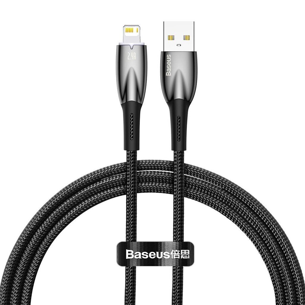 Baseus Glimmer Series USB-C - Lightning 480Mb/s 2.4A 1m black цена и информация | Mobiiltelefonide kaablid | hansapost.ee