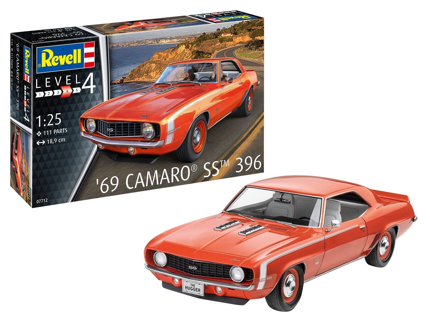 Revell - '69 Camaro SS 396, 1/25, 07712 hind ja info | Klotsid ja konstruktorid | hansapost.ee