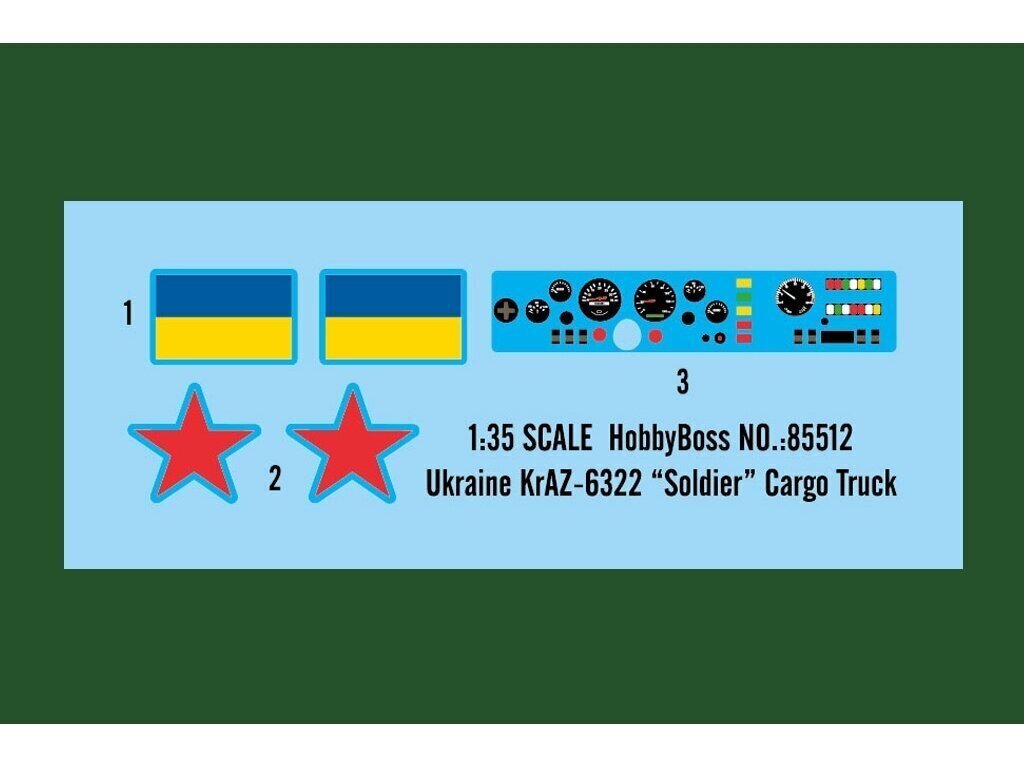 Hobby Boss - Ukraine KrAZ-6322 "Soldier", 1/35, 85512 цена и информация | Klotsid ja konstruktorid | hansapost.ee
