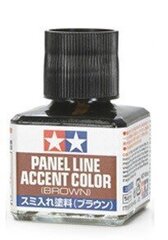 Краска Tamiya - Panel line accent color Brown, 40 мл, 87132 цена и информация | Принадлежности для рисования, лепки | hansapost.ee