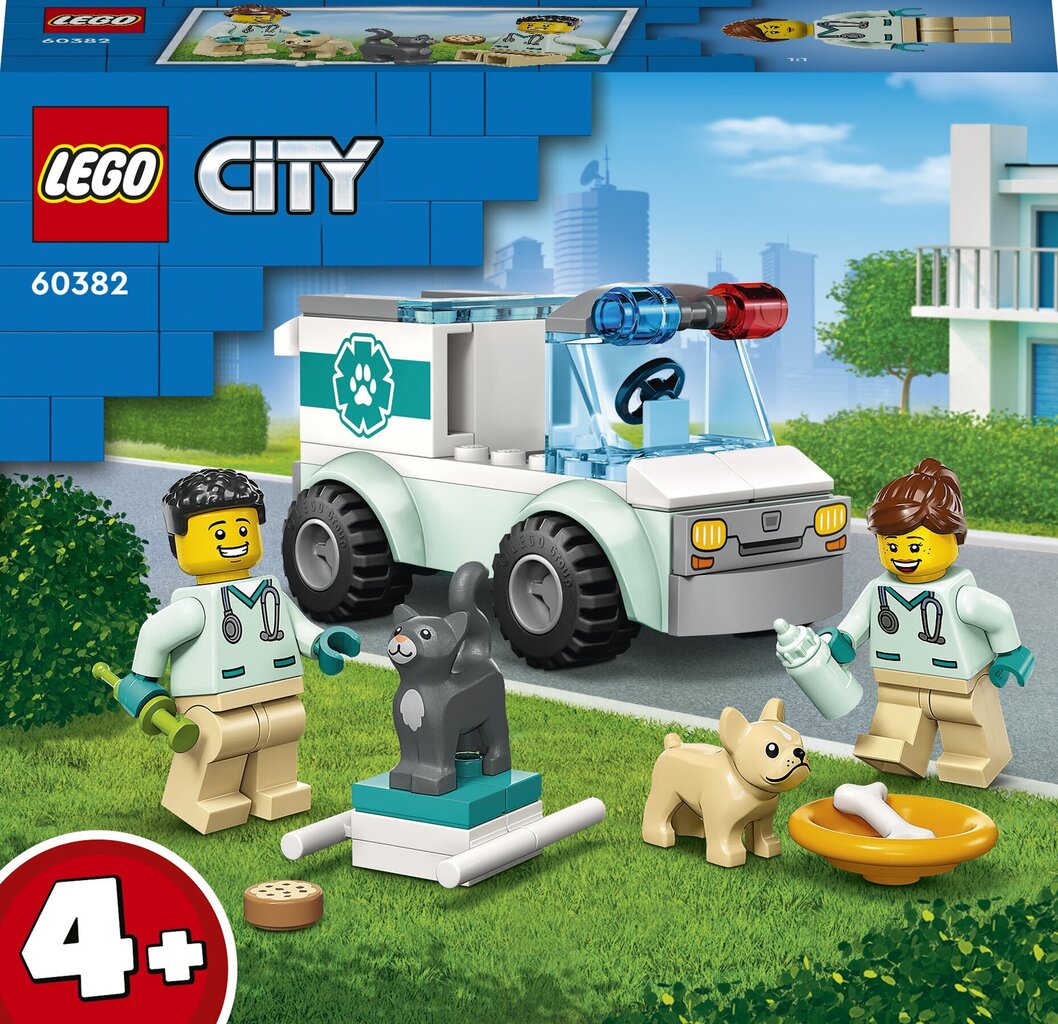 60382 LEGO® City Машины скорой помощи для домашних животных цена |  hansapost.ee