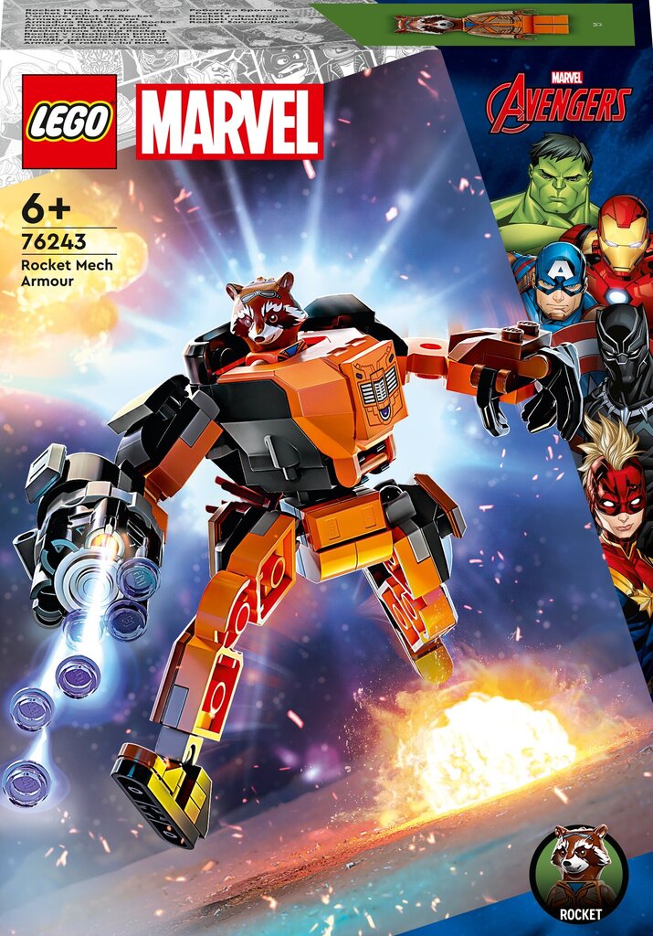 76243 LEGO® Marvel Rocket soomusrobot hind ja info | Klotsid ja konstruktorid | hansapost.ee