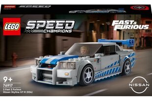 76917 LEGO® Speed Champions 2 Fast 2 Furious Nissan Skyline GT-R (R34) цена и информация | Конструкторы и кубики | hansapost.ee