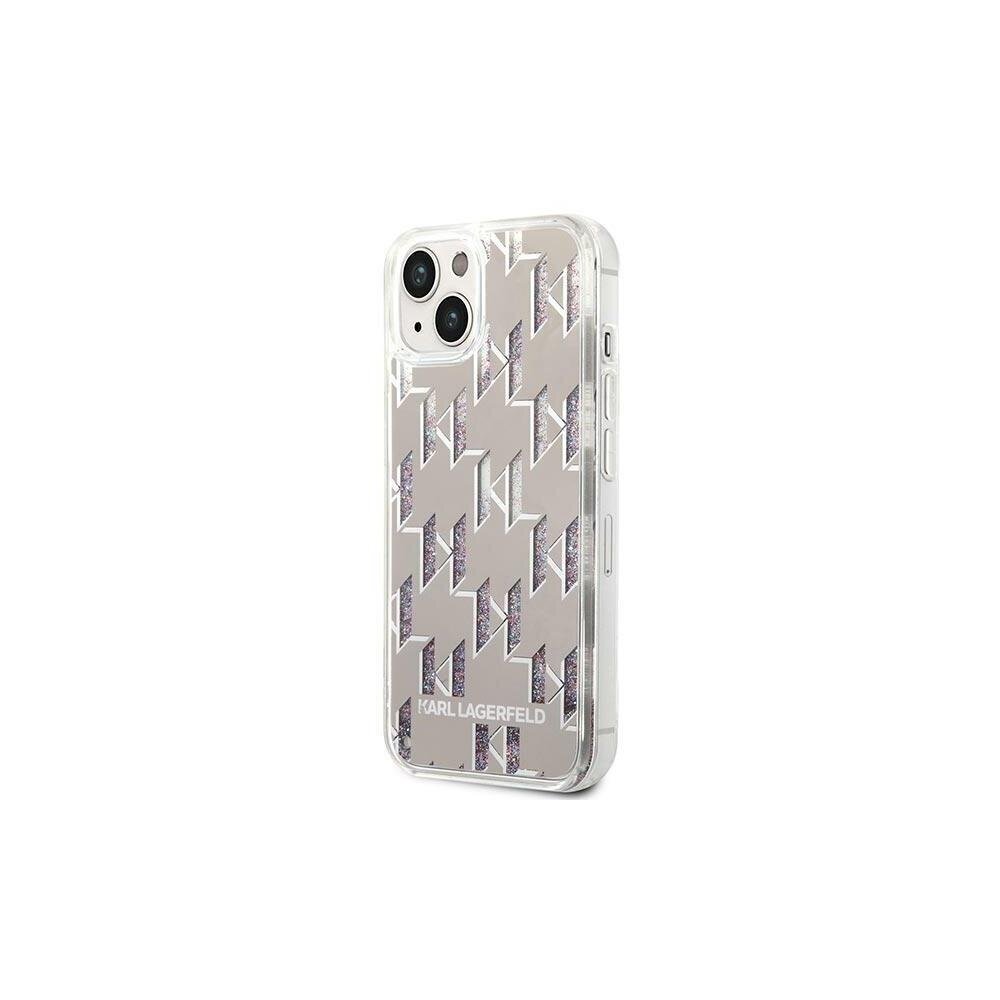 Karl Lagefeld case for iPhone 14 Plus 6,7&quot; KLHCP14MLMNMS silver hardcase Liquid Glitter Monogram price and information | Telefonide kaitsekaaned ja -ümbrised | hansapost.ee