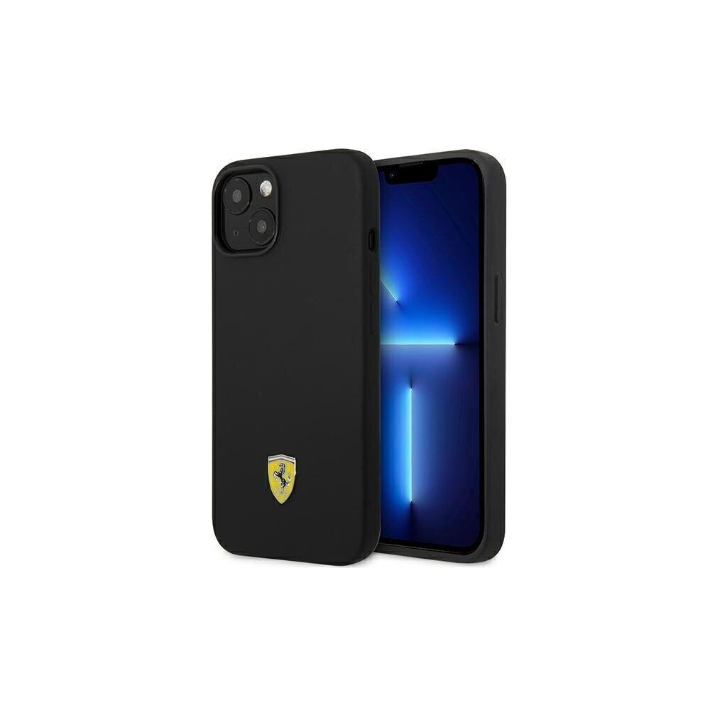 Ferrari case for iPhone 14 6,1&quot; FEHCP14SSIBBK black hardcase Silicone Metal Logo hind ja info | Telefonide kaitsekaaned ja -ümbrised | hansapost.ee