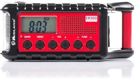 Midland ER300 hädaabi seade, päikesepatarei, dünamo, akupank, AM/FM raadio - Maailmalõpuraadio hind ja info | Raadiosaatjad | hansapost.ee