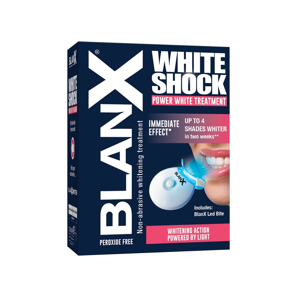 Hambapasta Blanx White Shock Treatment 50 ml + LED цена и информация | Hambaharjad, hampapastad ja suuloputusvedelikud | hansapost.ee