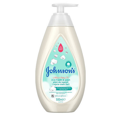 2in1 Cottontouch (2-in-1 Bath & Wash) geel 500 ml hind ja info | Laste ja ema kosmeetika | hansapost.ee