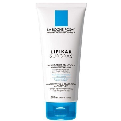 La Roche-Posay LIPIKAR Surgras Shower Cream (Dry Skin) - Moisturizing Shower Gel 400ml hind ja info | Dušigeelid, õlid | hansapost.ee
