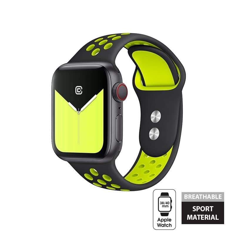 Crong Duo Sport Käevõru Apple Watchile 38/40/41 mm, must - hind ja info | Nutikellade aksessuaarid ja tarvikud | hansapost.ee