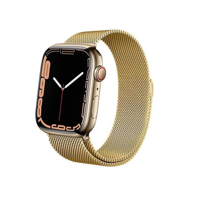 Crong Milano teras Apple Watchile 42/44/45mm, kuldne цена и информация | Nutikellade aksessuaarid ja tarvikud | hansapost.ee