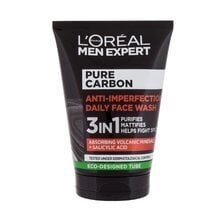 Men Expert Pure Carbon 3-in-1 puhastusgeel (Imperfection Daily Face Wash) 100 ml цена и информация | Аппараты для ухода за лицом | hansapost.ee