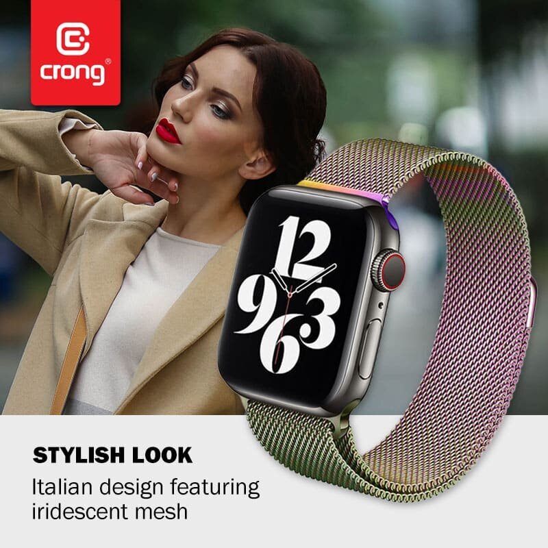 Crong Milano Steel Käevõru Apple Watchile 38/40/41 mm, erinevad värvid hind ja info | Nutikellade aksessuaarid ja tarvikud | hansapost.ee