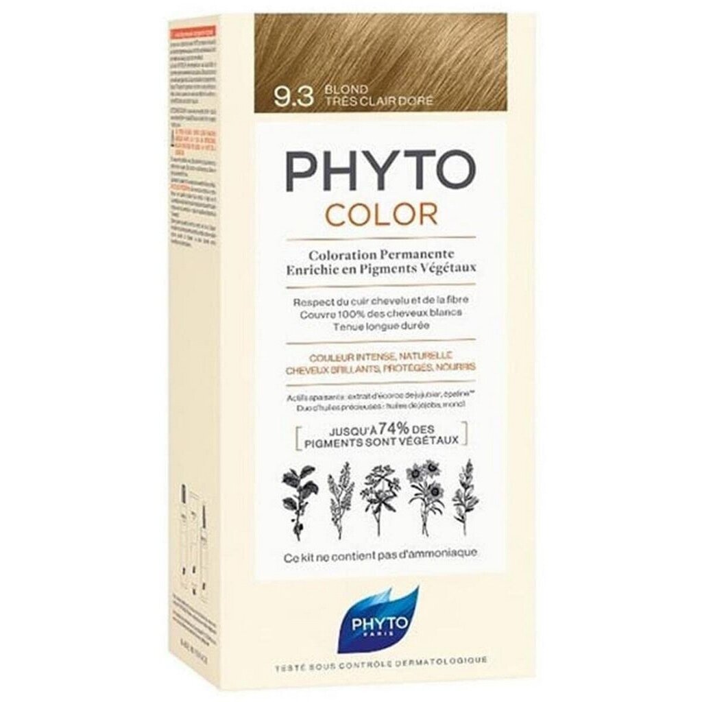 Plaukų dažai Phyto Paris Color 9.3-rubio dorado muy claro цена и информация | Juuksevärvid | hansapost.ee