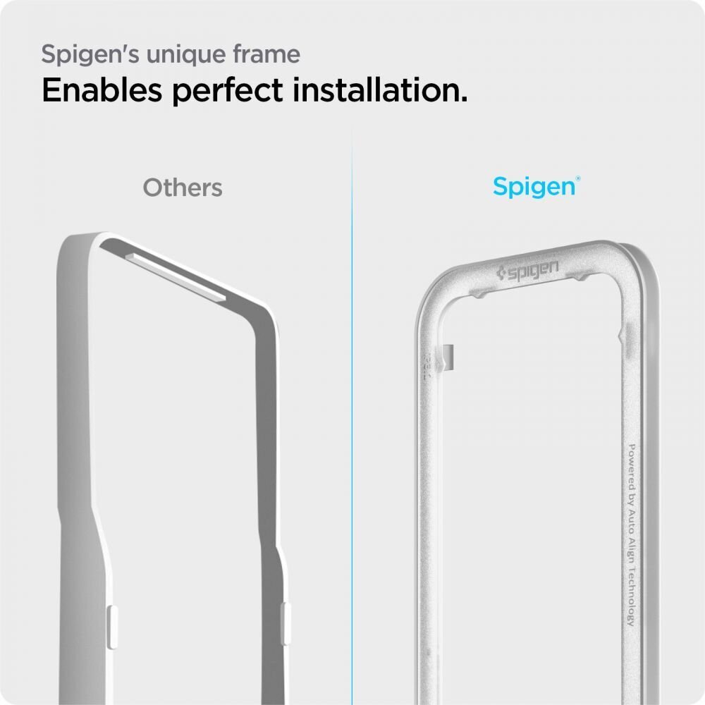 Spigen Alm Glass FC ekraanikaitse iPhone 13 ja 13 Pro jaoks, 1 tk. цена и информация | Ekraani kaitseklaasid ja kaitsekiled | hansapost.ee
