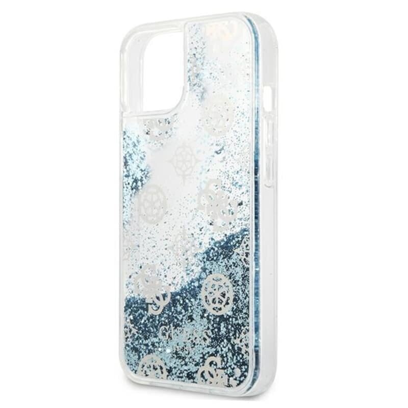 Guess Peony Liquid Glitter Case iPhone 13 jaoks (sinine) цена и информация | Telefonide kaitsekaaned ja -ümbrised | hansapost.ee