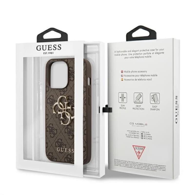 Guess 4G Big Metal Logo Case iPhone 13 Pro Max jaoks (pruun) цена и информация | Telefonide kaitsekaaned ja -ümbrised | hansapost.ee