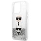 Karl Lagerfeld Liquid Glitter Karl & Choupette peaümbris iPhone 13 Pro Max jaoks (hõbe) цена и информация | Telefonide kaitsekaaned ja -ümbrised | hansapost.ee