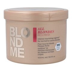 Питательная маска для светлых волос Schwarzkopf Professional Blond Me All Blondes Rich Mask, 500 мл цена и информация | Средства для укрепления волос | hansapost.ee