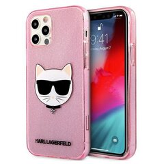 Karl Lagerfeld KLHCP12LCHTUGLP iPhone 12 Pro Max 6,7" różowy/pink hardcase Glitter Choupette hind ja info | Telefonide kaitsekaaned ja -ümbrised | hansapost.ee