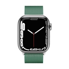 Crong Milano Steel Käevõru Apple Watchile 42/44/45 mm, roheline hind ja info | Nutikellade aksessuaarid ja tarvikud | hansapost.ee