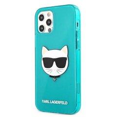 Karl Lagerfeld KLHCP12LCHTRB iPhone 12 Pro Max 6,7" niebieski/blue hardcase Glitter Choupette Fluo hind ja info | Telefonide kaitsekaaned ja -ümbrised | hansapost.ee