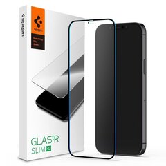 Spigen защитное стекло для Apple iPhone 12 / 12 Pro, черное цена и информация | Защитные пленки для телефонов | hansapost.ee