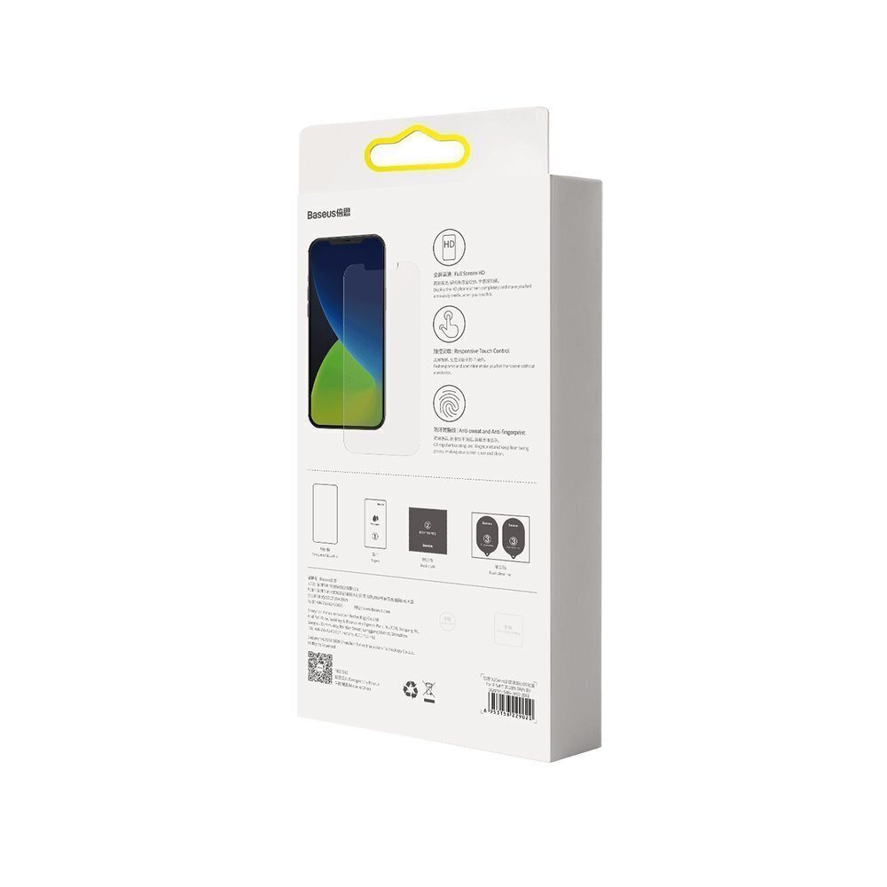 Kaitseklaas Baseus 2x frosted tempered telefonile Apple iPhone 12 Pro Max цена и информация | Ekraani kaitseklaasid ja kaitsekiled | hansapost.ee