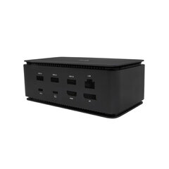 USB-разветвитель i-Tec USB4DUALDOCK Чёрный цена и информация | Адаптеры и USB-hub | hansapost.ee