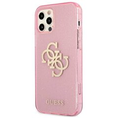 Guess GUHCP12LPCUGL4GPI iPhone 12 Pro Max 6,7-tolline roosa/roosa kõva ümbris Glitter 4G Big Logo hind ja info | Telefonide kaitsekaaned ja -ümbrised | hansapost.ee