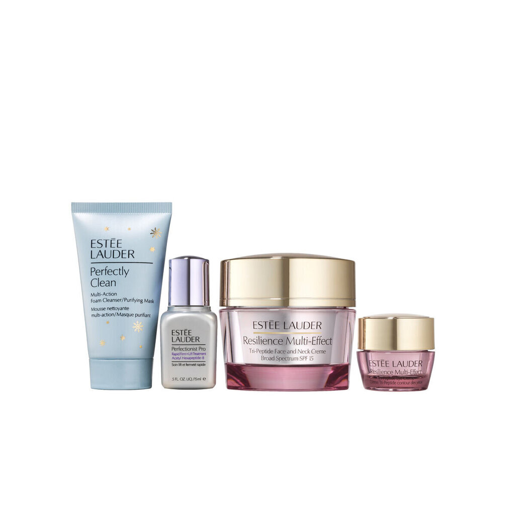 Komplekt Estee Lauder Resilience Multi-Effects: kreem, 50 ml + silmaümbruse kreem, 5 ml + näoseerum, 15 ml + puhastusvahend, 30 ml hind ja info | Näokreemid | hansapost.ee