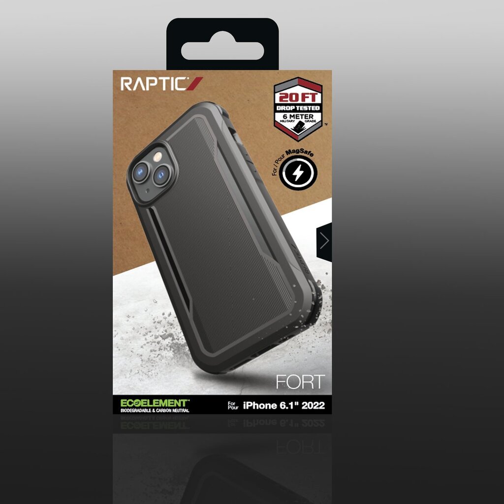 Raptic X-Doria Fort Case iPhone 14 case with MagSafe armored cover black (Black) hind ja info | Telefonide kaitsekaaned ja -ümbrised | hansapost.ee