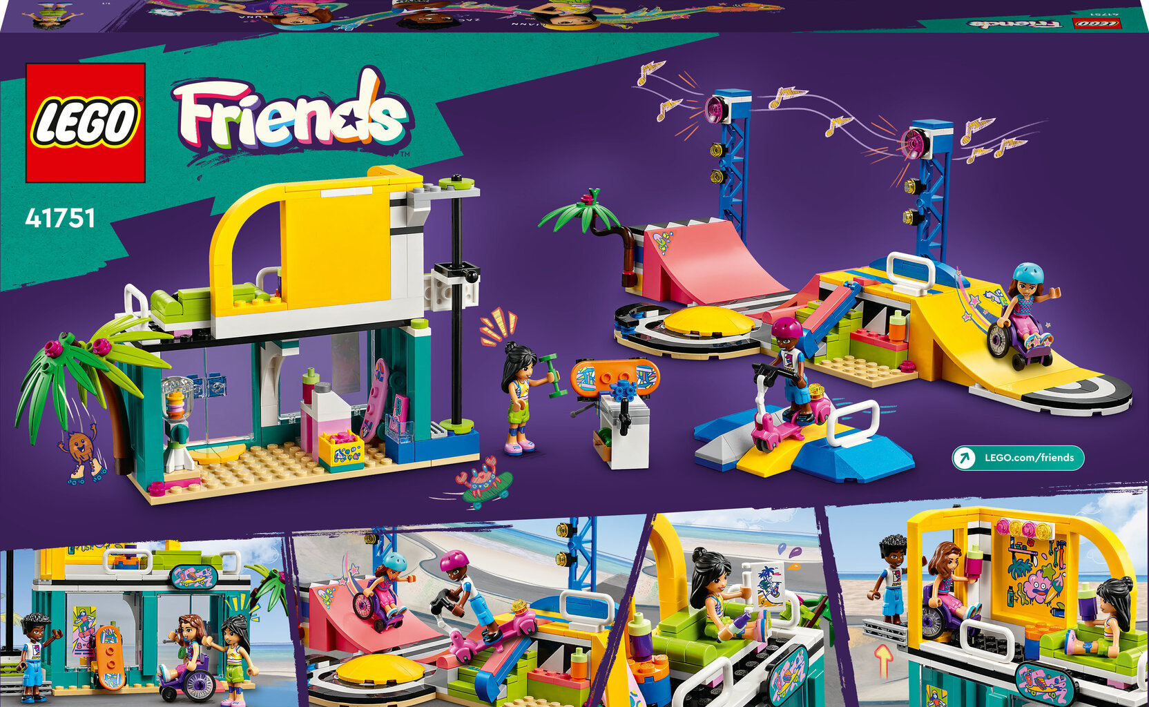 41751 LEGO® Friends Rulapark hind ja info | Klotsid ja konstruktorid | hansapost.ee