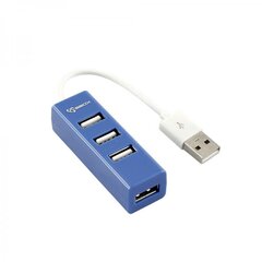 Sbox H-204 USB 4 порта USB HUB черника синий цена и информация | Адаптеры, USB-разветвители | hansapost.ee