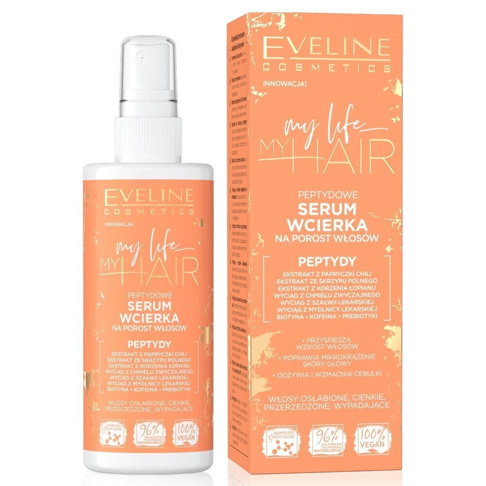 Peptiidseerum juuste kasvu jaoks Eveline My Life My Hair, 150ml hind ja info | Juuksemaskid, õlid ja seerumid | hansapost.ee