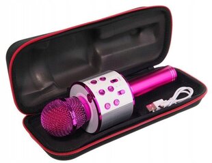 Karaokemikrofon ümbrisega, roosa цена и информация | Микрофоны | hansapost.ee