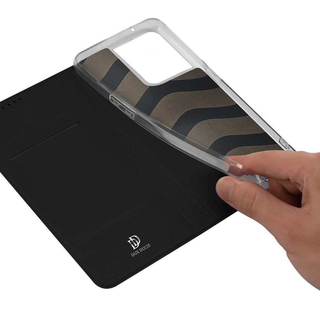 Dux Ducis Skin Pro Oppo Reno 8 flip card wallet stand Black цена и информация | Telefonide kaitsekaaned ja -ümbrised | hansapost.ee