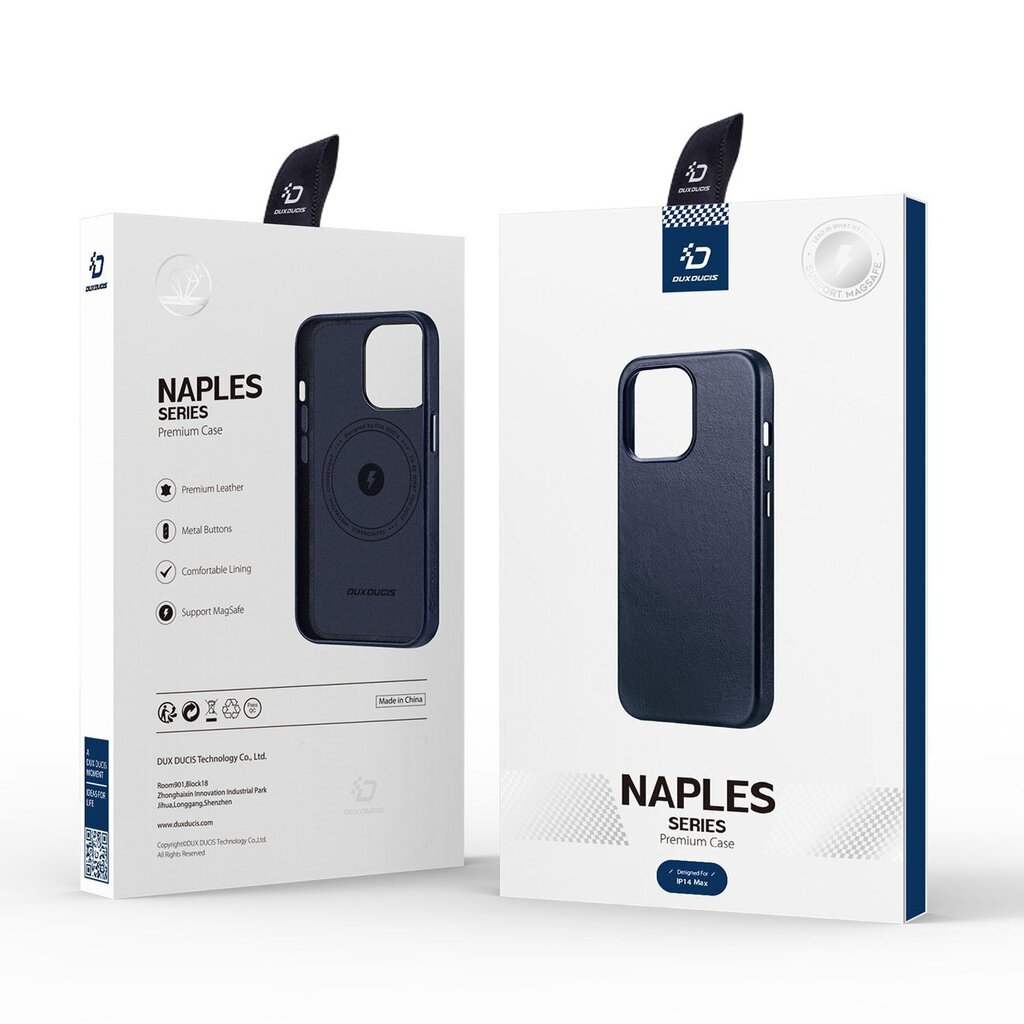 Dux Ducis Naples iPhone 14 Plus magnetic leather MagSafe blue цена и информация | Telefonide kaitsekaaned ja -ümbrised | hansapost.ee