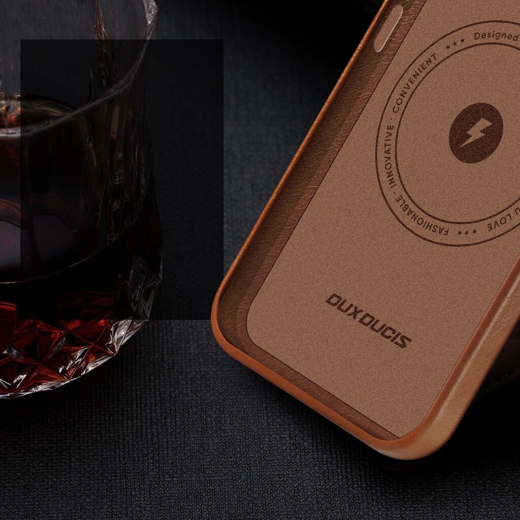 Dux Ducis Naples iPhone 14 magnetic leather MagSafe brown hind ja info | Telefonide kaitsekaaned ja -ümbrised | hansapost.ee