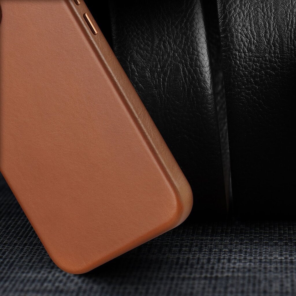 Dux Ducis Naples iPhone 14 magnetic leather MagSafe brown цена и информация | Telefonide kaitsekaaned ja -ümbrised | hansapost.ee