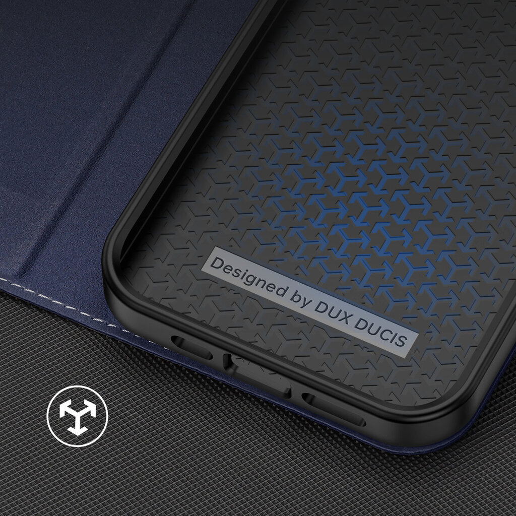 Dux Ducis Skin X2 iPhone 14 Pro Max with magnetic flap blue цена и информация | Telefonide kaitsekaaned ja -ümbrised | hansapost.ee