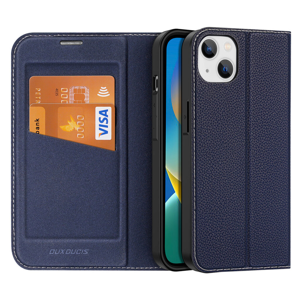 Dux Ducis Skin X2 iPhone 14 Max with magnetic flap blue цена и информация | Telefonide kaitsekaaned ja -ümbrised | hansapost.ee
