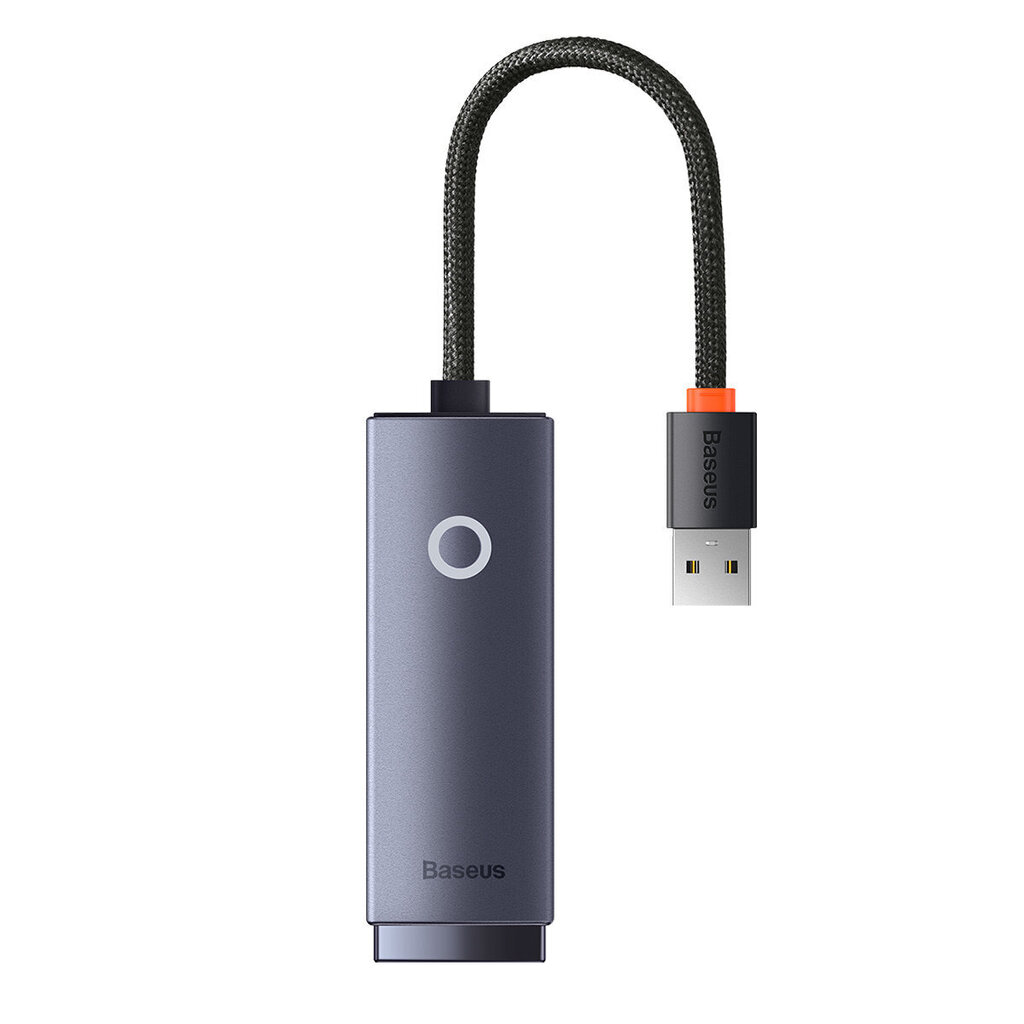 Baseus Lite Series, USB - RJ45 LAN socket 100Mbps gray (WKQX000013) hind ja info | USB adapterid ja jagajad | hansapost.ee