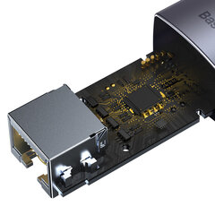 Baseus серия Lite, USB - разъем RJ45 LAN 100 Мбит/с, серый (WKQX000013) цена и информация | Baseus Aксессуары для компьютеров | hansapost.ee