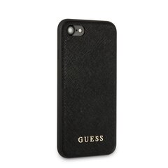 Guess Saffiano PU Silicone Case for iPhone 7/8/SE2020/SE2022 Black hind ja info | Telefonide kaitsekaaned ja -ümbrised | hansapost.ee