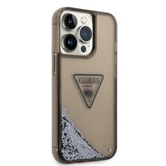 Guess PC/TPU Liquid Glitter Triangle Logo Case for iPhone 14 Pro Max Black hind ja info | Telefonide kaitsekaaned ja -ümbrised | hansapost.ee