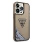 Guess PC/TPU Liquid Glitter Triangle Logo Case for iPhone 14 Pro Max Black hind ja info | Telefonide kaitsekaaned ja -ümbrised | hansapost.ee